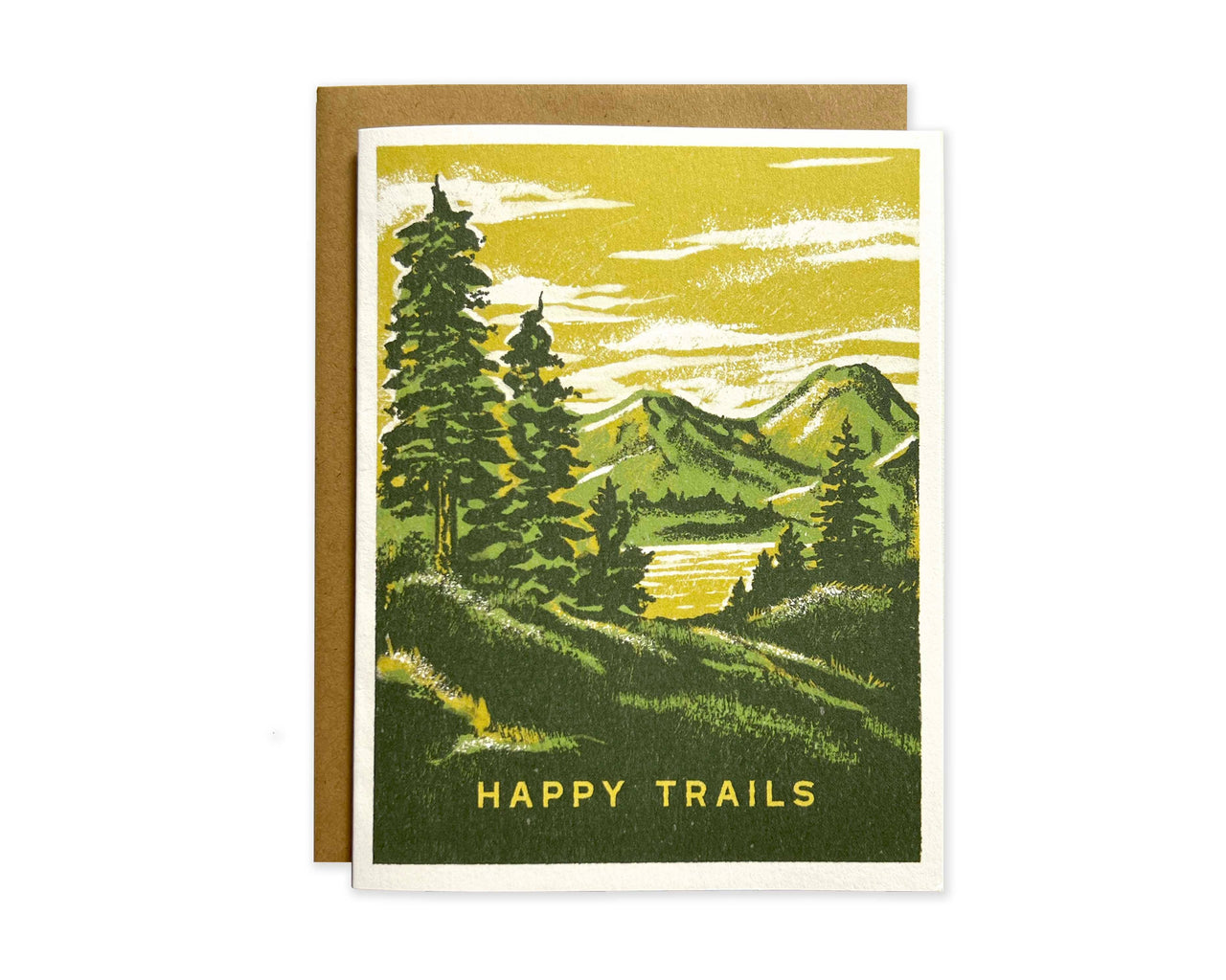 Happy Trails Mountain View Greeting Card