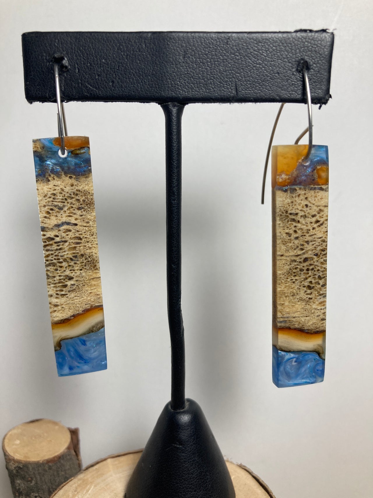 Gribbles and Shipworm Resin Cast Earrings 13