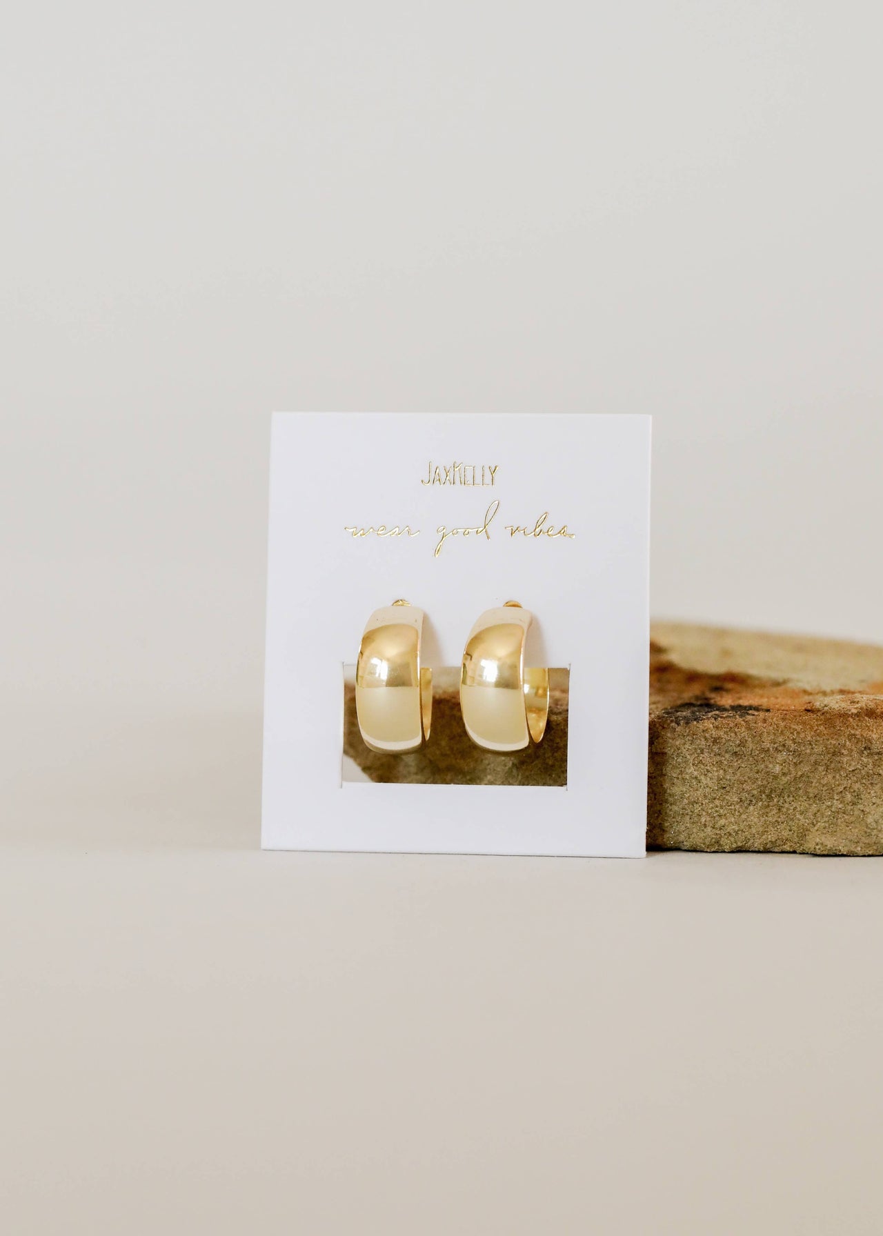 Gold Hoop - Wide - Gold Earrings