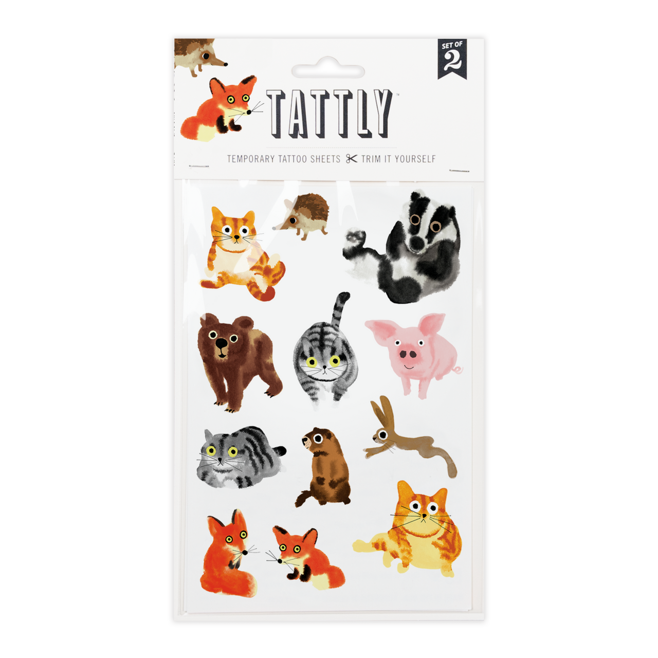 Furry Friends Tattoo Sheets