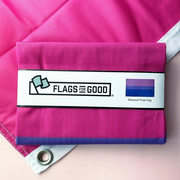 Bisexual (Bi) Pride Flag: (L) 3ft x 5ft Single-Sided with Grommets