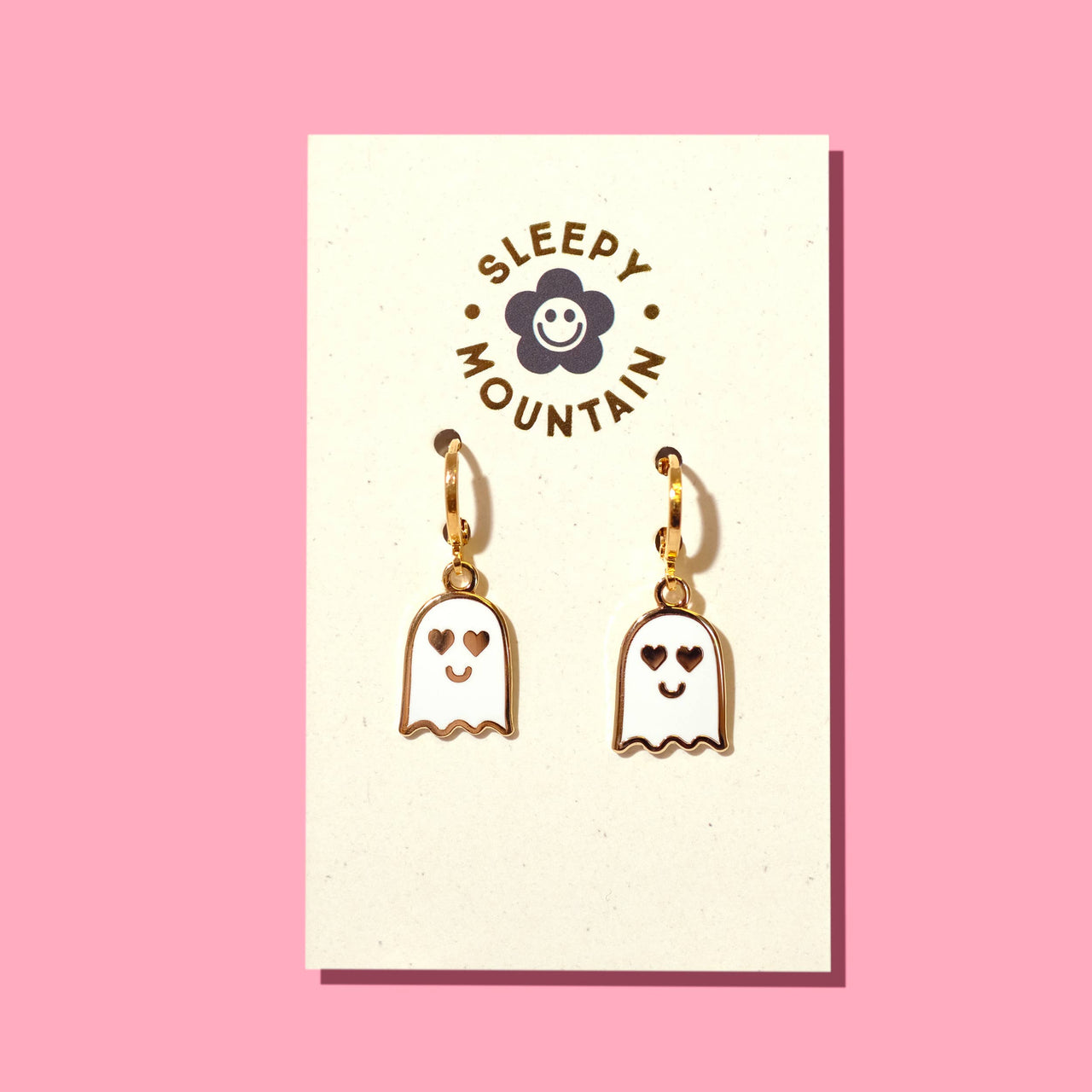 Love Ghost Huggie Hoop Earrings