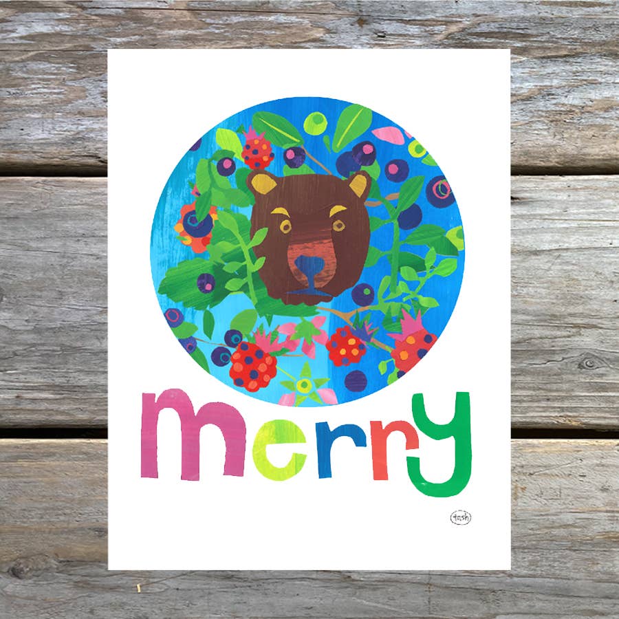 Merry Bear Note Card