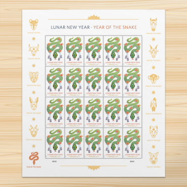 *Forever Letter Stamps: Lunar New Year - Year of the Snake*