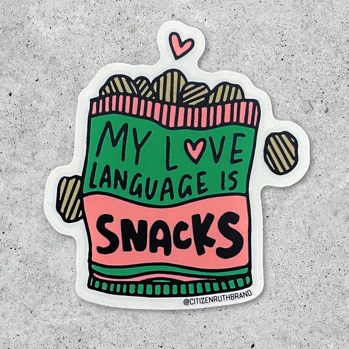 My Love Language is Snacks Vinyl Sticker