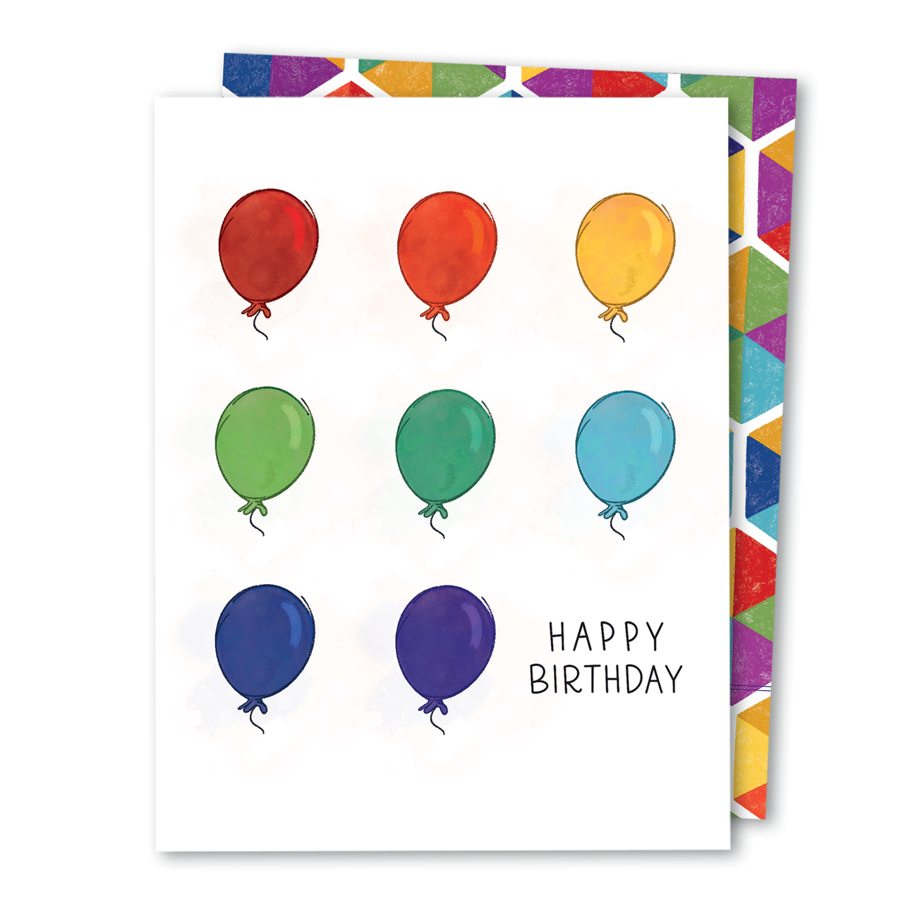 Happy Birthday Rainbow Balloons LGBTQIA+ Gay Queer Card