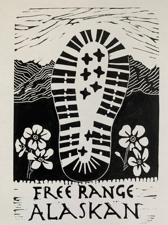 2024 Postcard: "Free Range Alaskan" by Cindi Lagoudakis