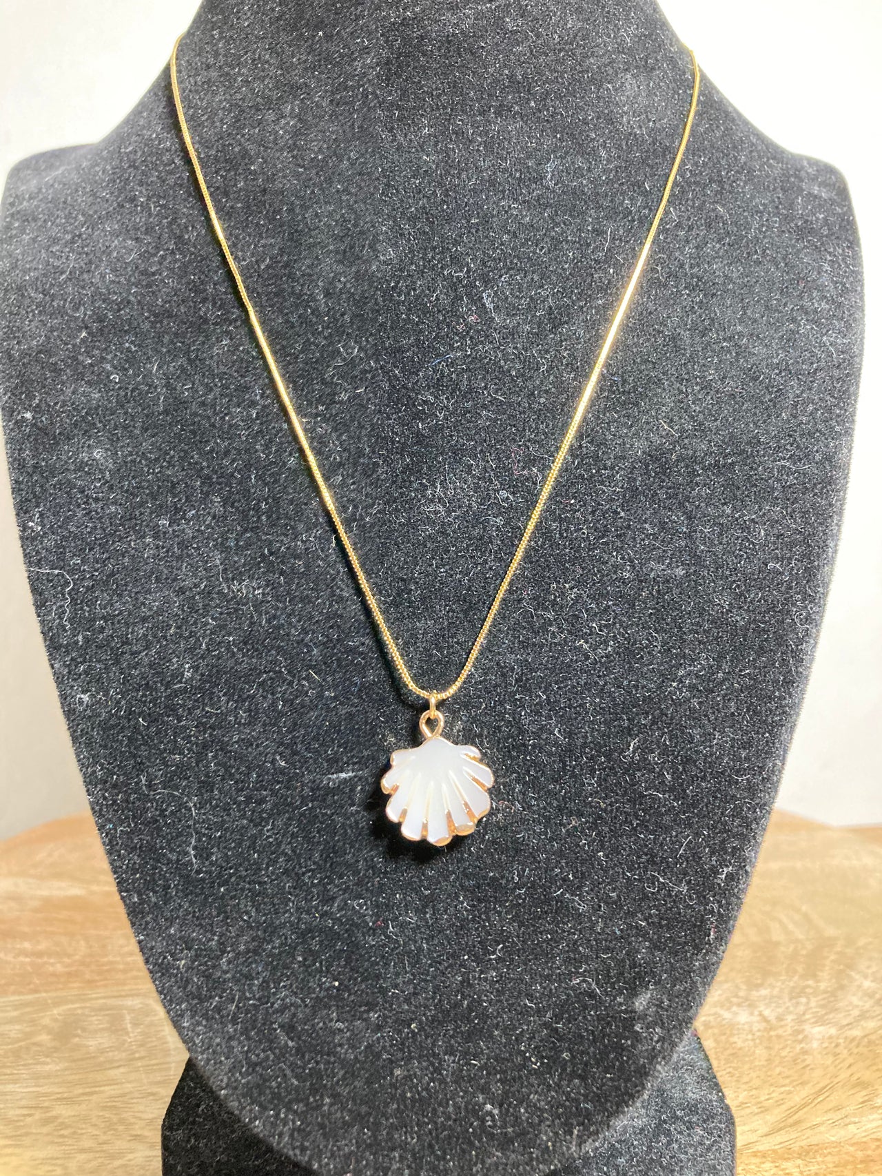 Framed Shell Pendant Necklace