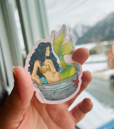 Washtub Mermaid Sticker