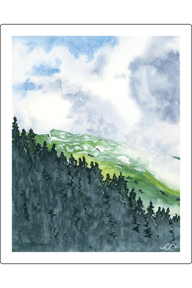 Windfall Mountain in Summer Print