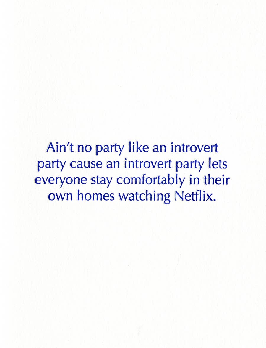 Introvert Party Greeting Card