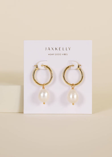 Pearl Drop - Gold Earrings