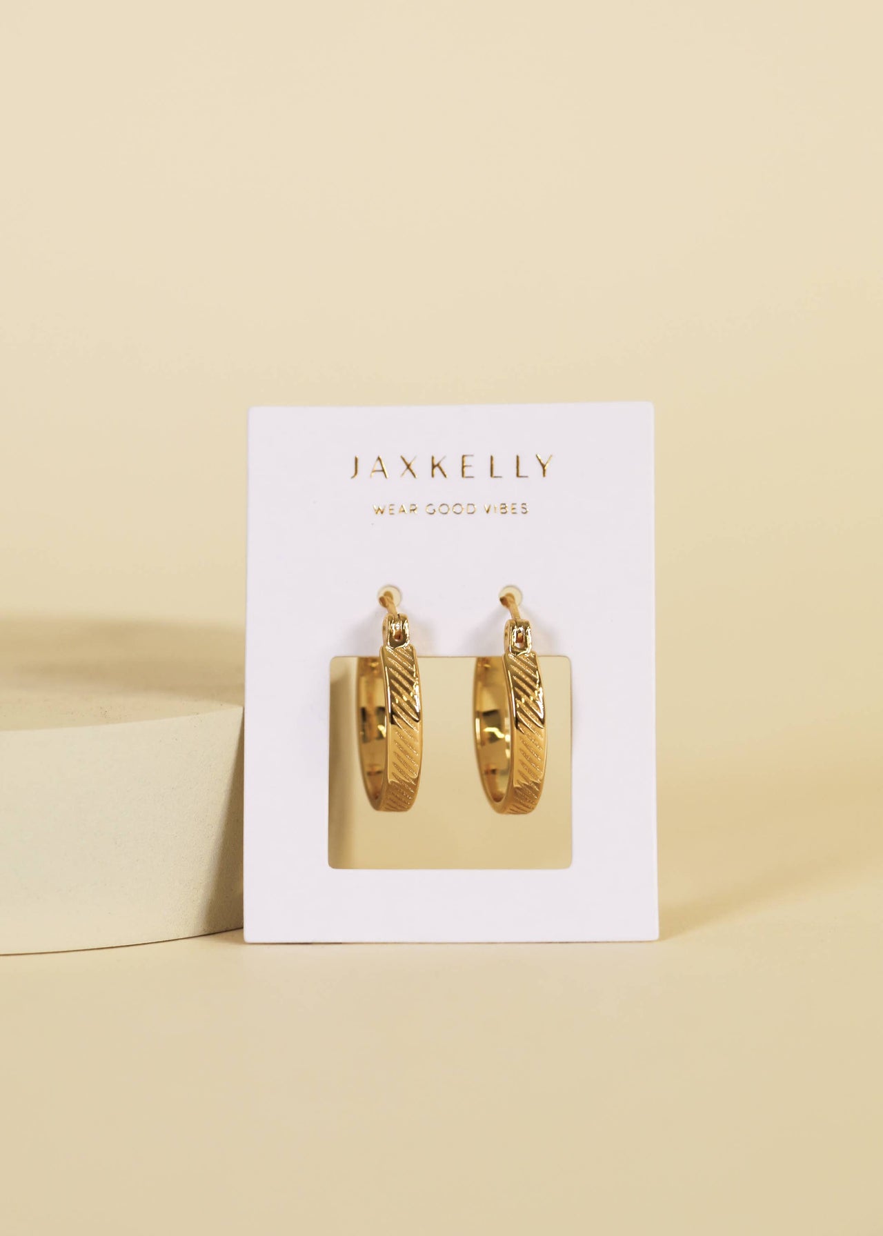 Gold Hoop - Textured - Earrings