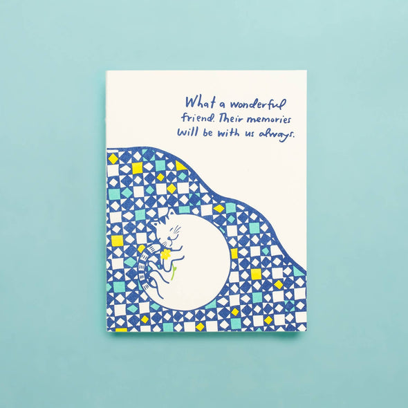 Cat Memory - Letterpress Greeting Card