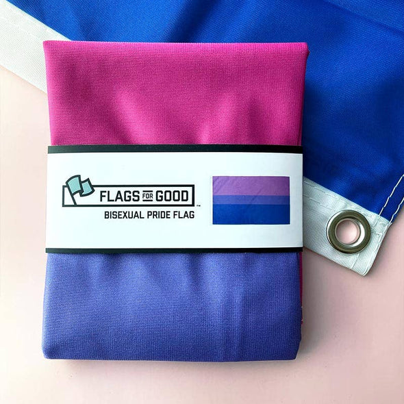 Bisexual (Bi) Pride Flag: (L) 3ft x 5ft Single-Sided with Grommets