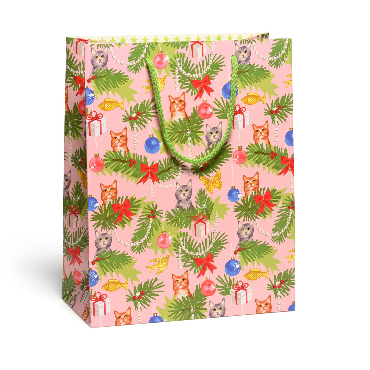 Christmas Cats large gift bag: Large