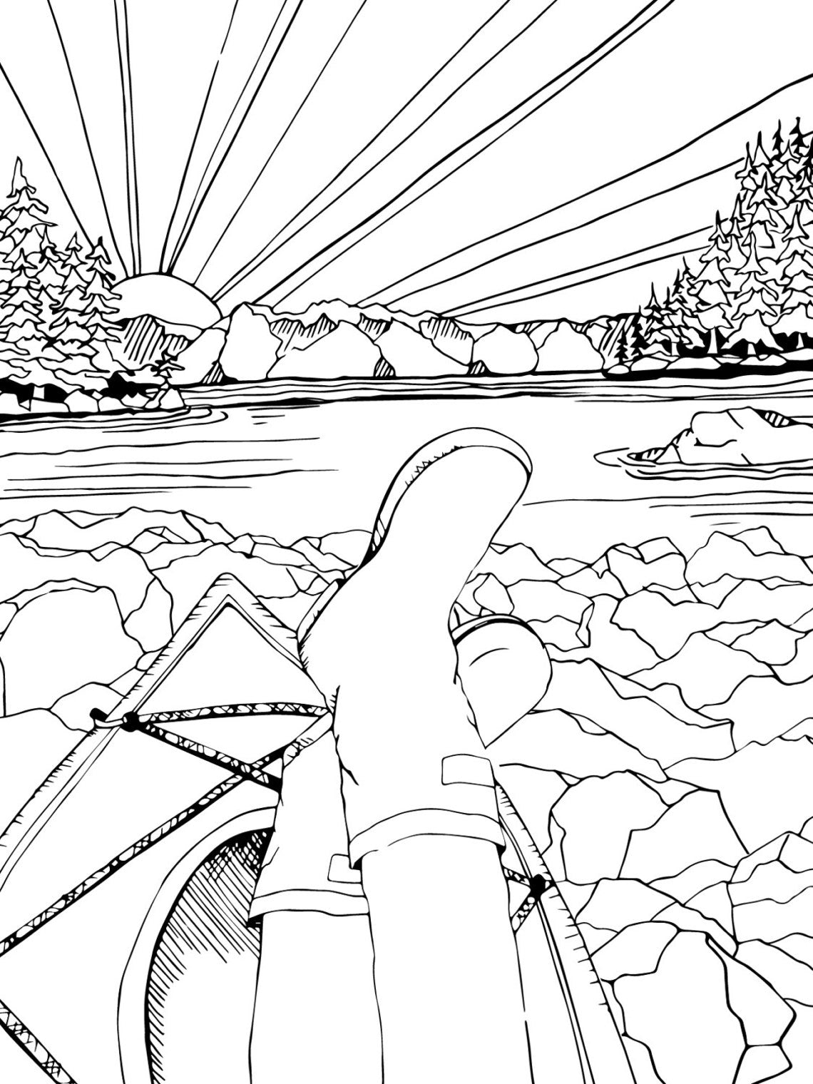 alaska salmon coloring pages