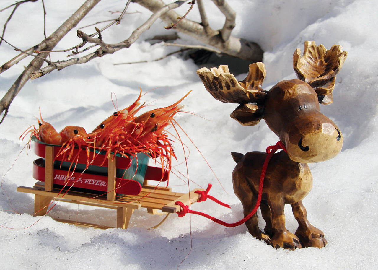 Shrimp and Moose Greeting Card