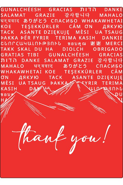 Red Thank You Card