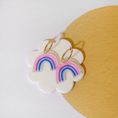 Pride Rainbows 🏳️‍🌈 - Bisexual Rainbow Hoop Earrings