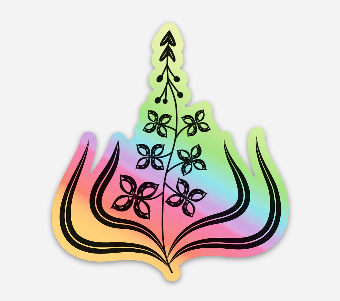 Holographic Fireweed Sticker