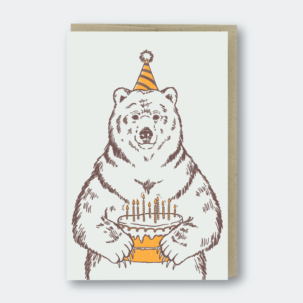 Grizzly Bear Birthday Card