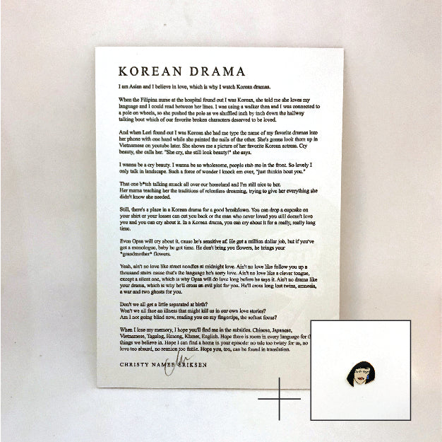 Korean Drama (Pin + Poem Pack)