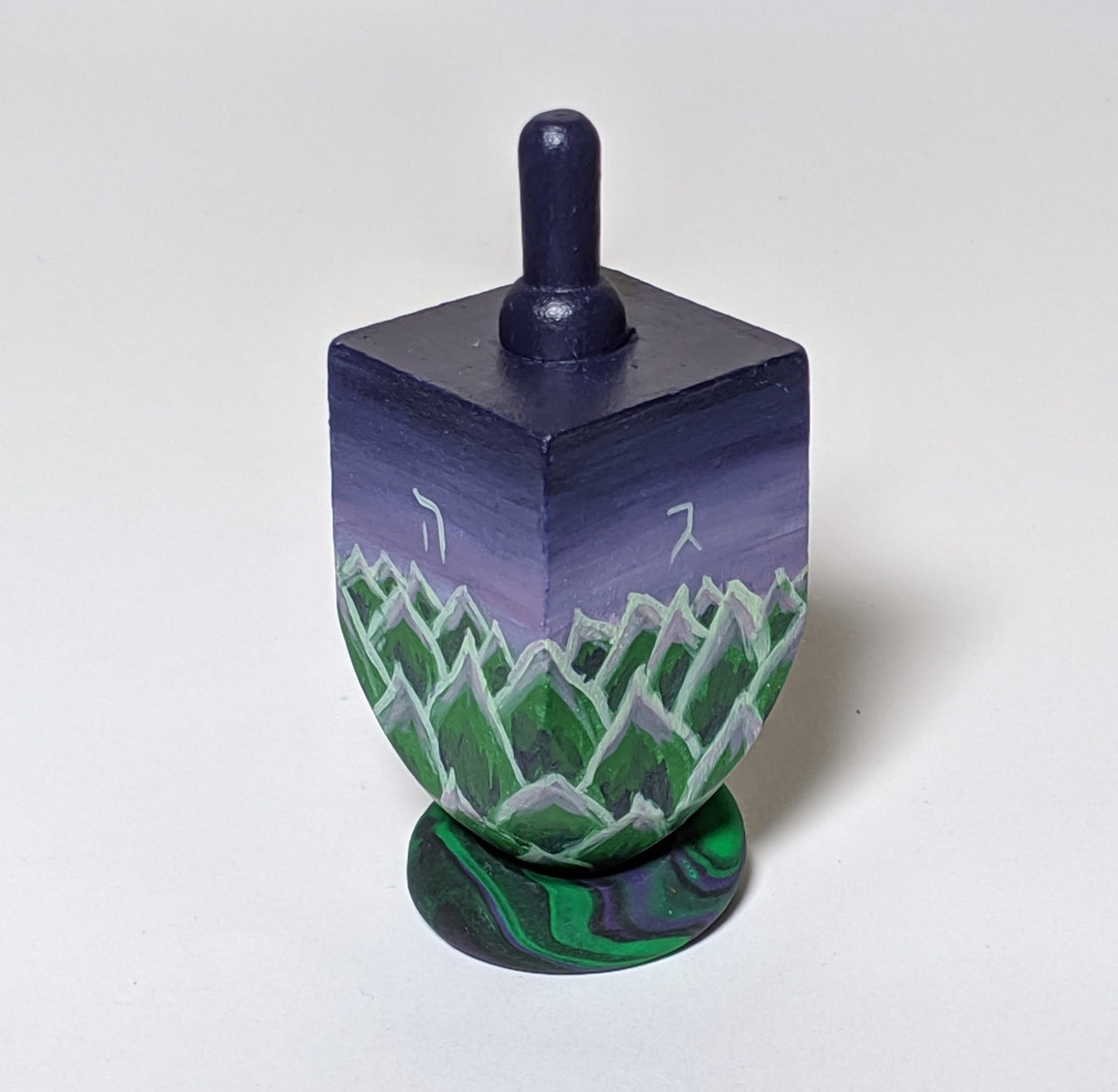 Succulent Hand-Painted Dreidel